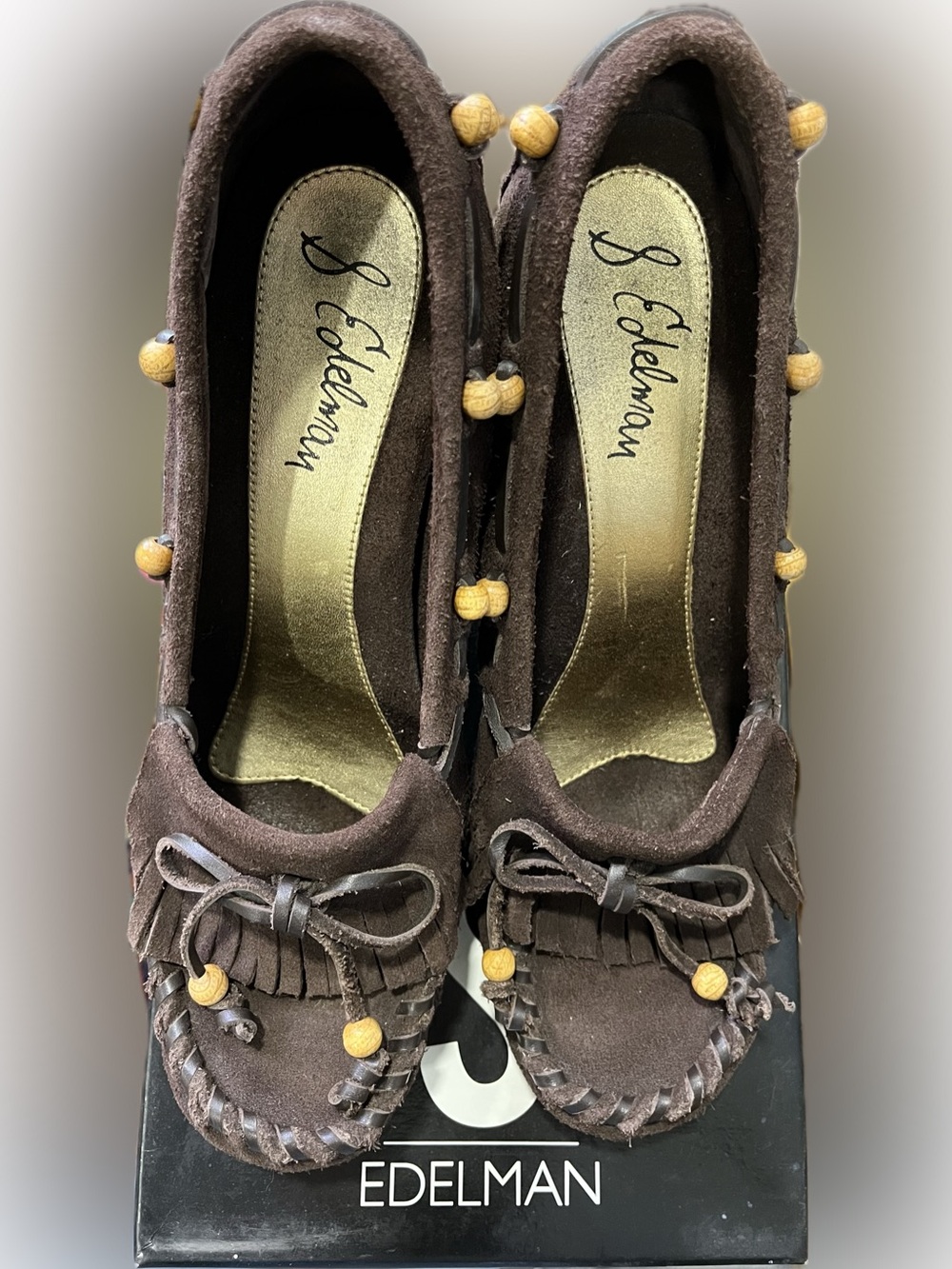 Sam Edelman Women’s Brown Suede Wedge Heels